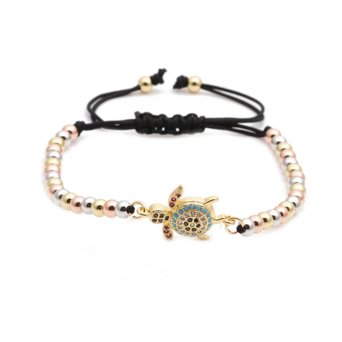 Trendy Models Jewelry Micro-set Zircon Turtle Adjustable Ladies Bracelet Wholesale Gooddiy