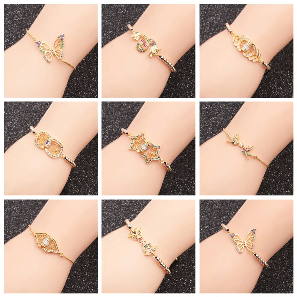 Trendy Models Jewelry Micro-set Zircon Turtle Adjustable Ladies Bracelet Wholesale Gooddiy