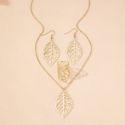 Tropical Simple Style Leaves Iron Zinc Alloy Women'S Jewelry Set