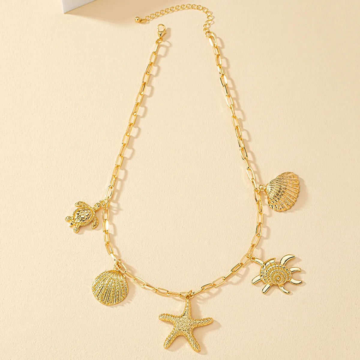 Tropical Starfish Conch Alloy Plating Women's Necklace