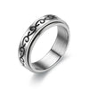 Turnable Titanium Steel Ring Female Decompression Ring European And American Jewelry