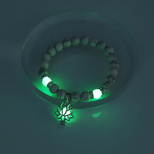 Turquoise Lotus Halloween Luminous Anklet Bracelet