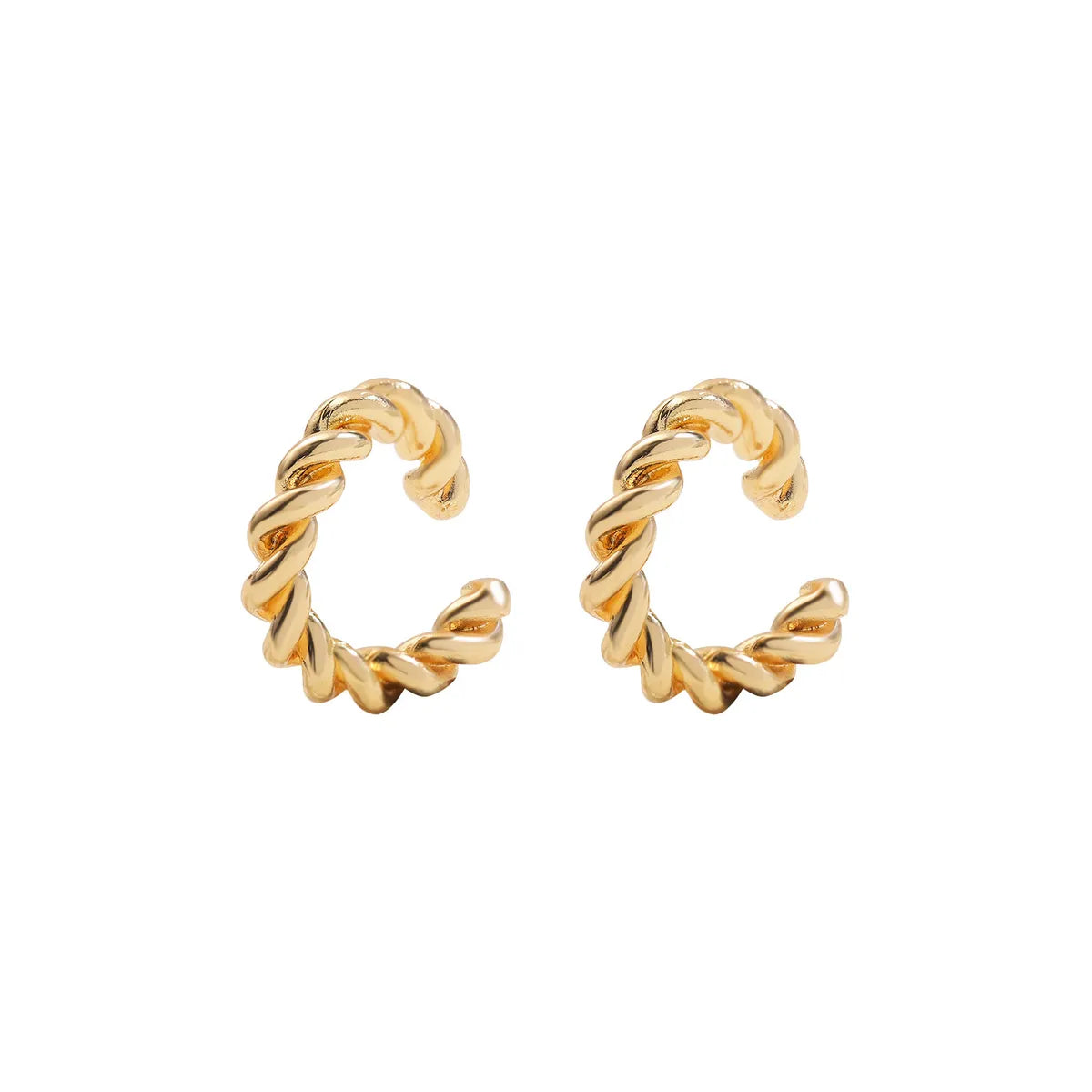 Retro C Shape Plating Alloy No Inlaid Earrings