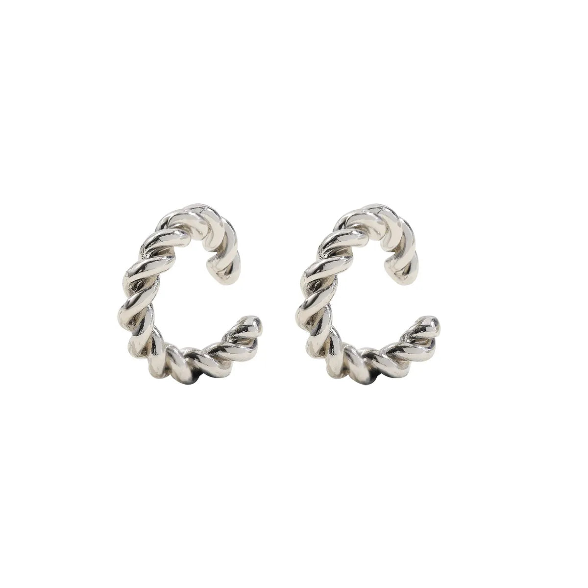 Retro C Shape Plating Alloy No Inlaid Earrings