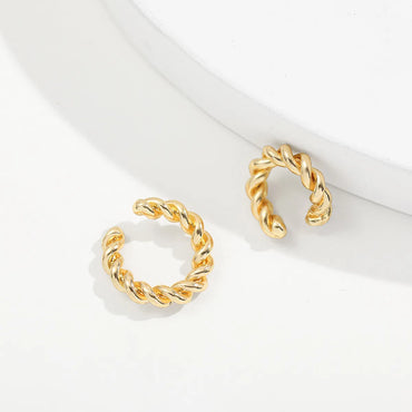 Retro C Shape Plating Alloy No Inlaid Earrings