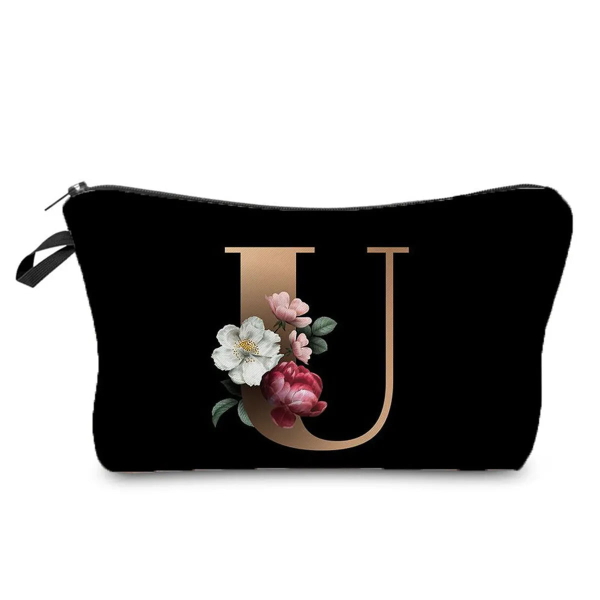 Unisex All Seasons Polyester Letter Flower Cute Square Zipper Cloud Shape Bag Cosmetic Bag