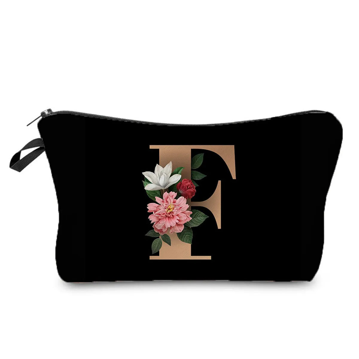 Unisex All Seasons Polyester Letter Flower Cute Square Zipper Cloud Shape Bag Cosmetic Bag