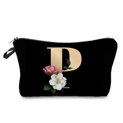 Unisex All Seasons Polyester Letter Flower Cute Square Zipper Cloud Shape Bag Cosmetic Bag