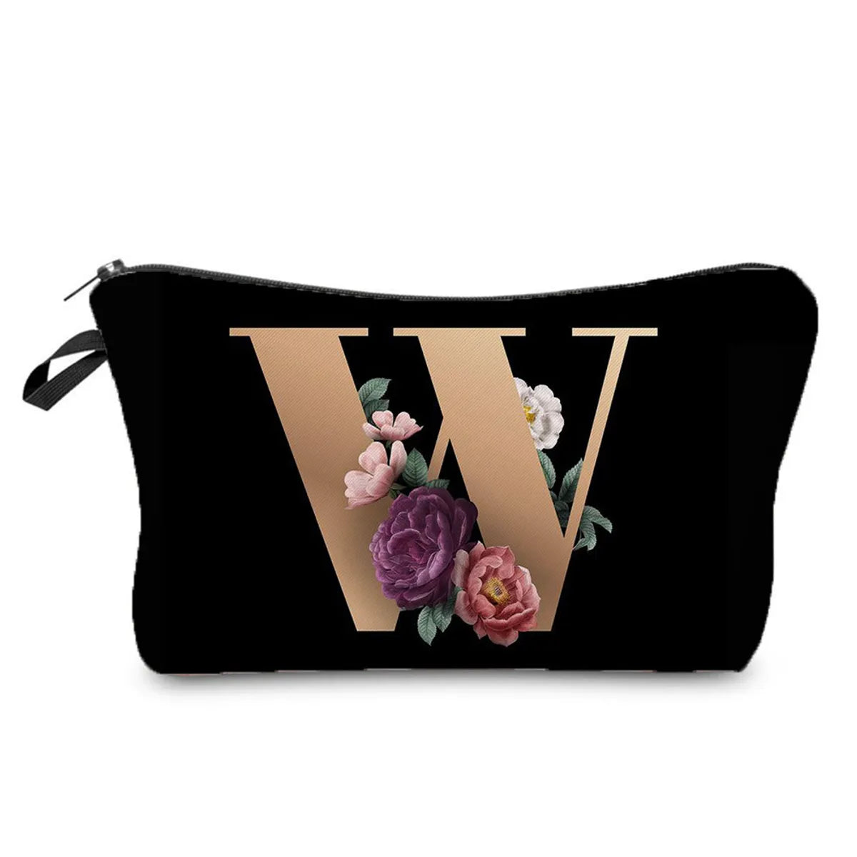 Unisex All Seasons Polyester Letter Flower Cute Square Zipper Cloud Shape Bag Cosmetic Bag