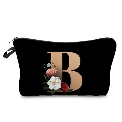 Unisex All Seasons Polyester Letter Flower Cute Square Zipper Cloud Shape Bag Cosmetic Bag