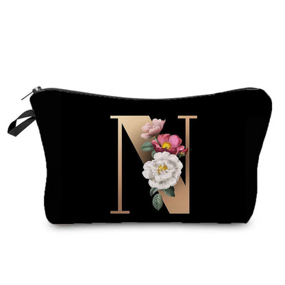 Unisex All Seasons Polyester Letter Flower Cute Square Zipper Cloud Shape Bag Cosmetic Bag