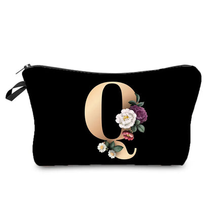 Unisex All Seasons Polyester Letter Flower Cute Square Zipper Cloud Shape Bag Cosmetic Bag