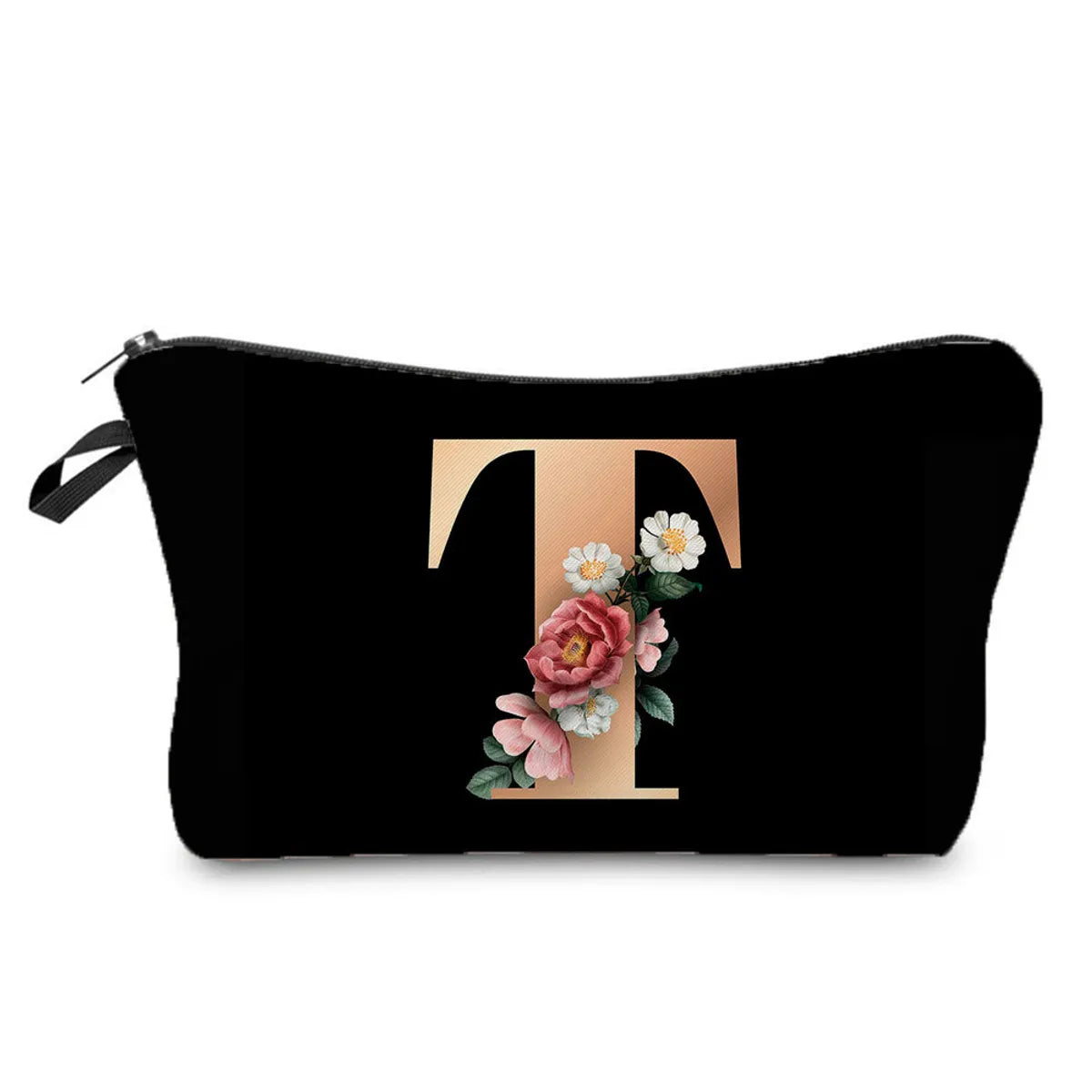 Unisex All Seasons Polyester Letter Flower Cute Square Zipper Cloud Shape Bag Cosmetic Bag