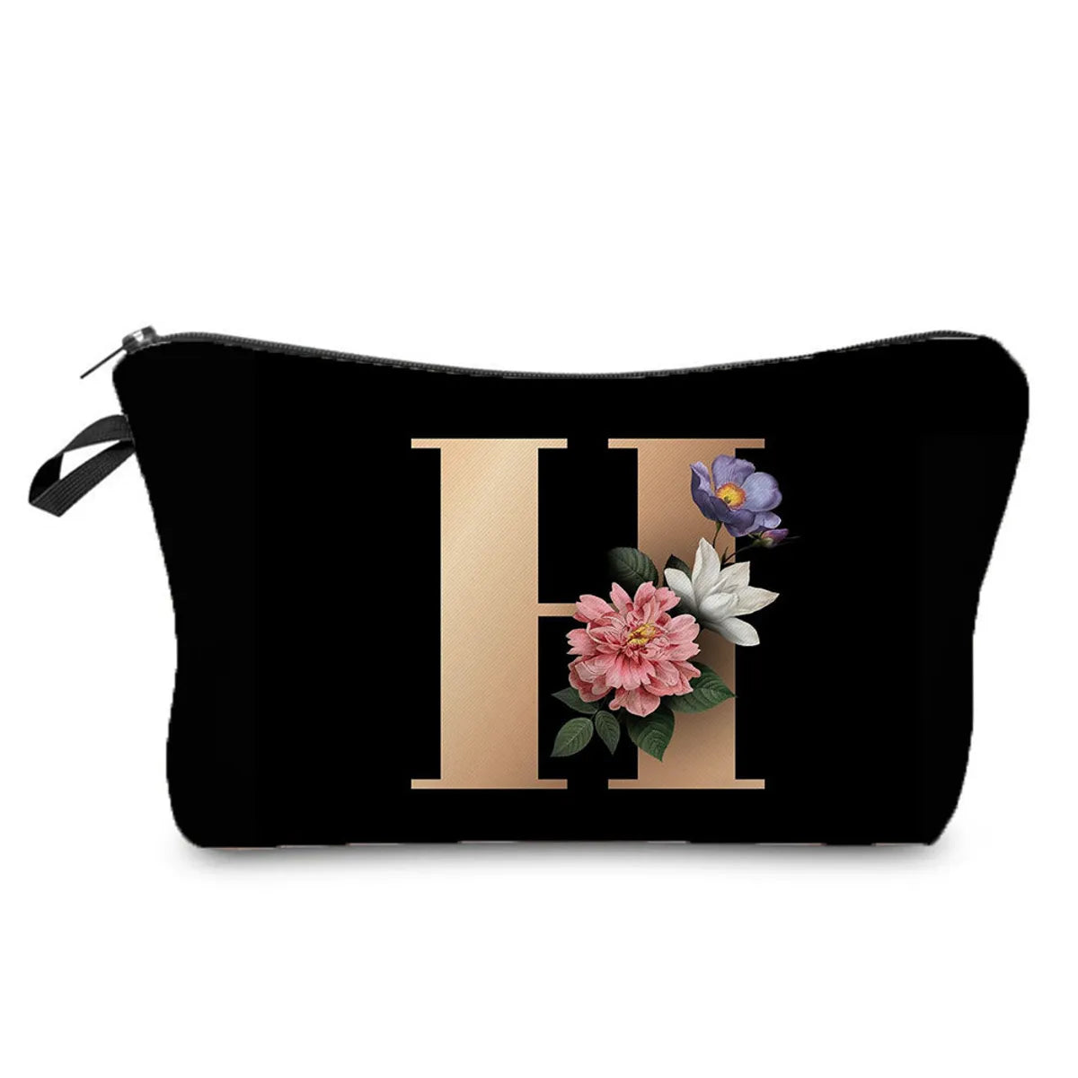 Unisex All Seasons Polyester Letter Flower Cute Square Zipper Cloud Shape Bag Cosmetic Bag