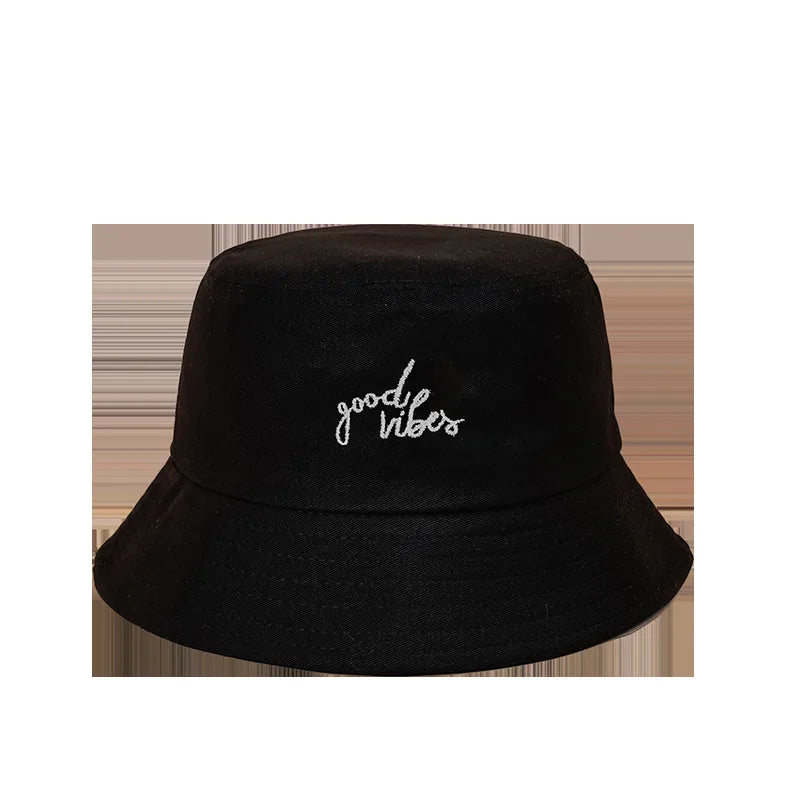 Unisex Basic Letter Embroidery Wide Eaves Bucket Hat