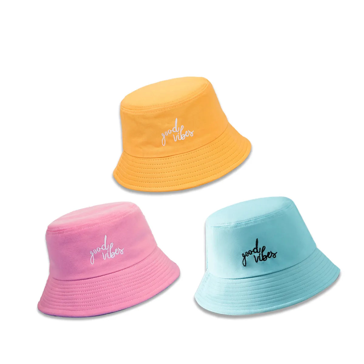 Unisex Basic Letter Embroidery Wide Eaves Bucket Hat