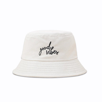 Unisex Basic Letter Embroidery Wide Eaves Bucket Hat