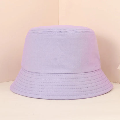 Unisex Basic Solid Color Wide Eaves Bucket Hat