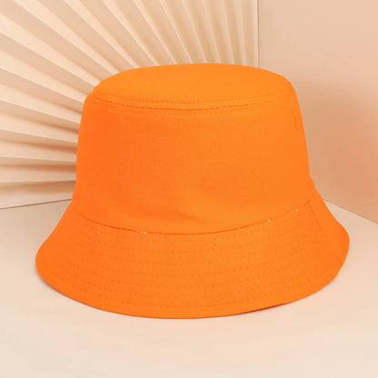 Unisex Basic Solid Color Wide Eaves Bucket Hat