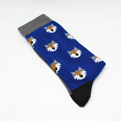 Unisex Cartoon Style Animal Fruit Nylon Cotton Crew Socks A Pair