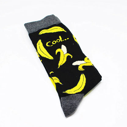 Unisex Cartoon Style Animal Fruit Nylon Cotton Crew Socks A Pair