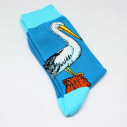 Unisex Cartoon Style Animal Fruit Nylon Cotton Crew Socks A Pair