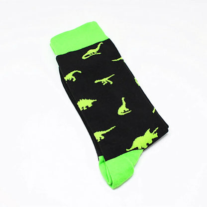 Unisex Cartoon Style Animal Fruit Nylon Cotton Crew Socks A Pair