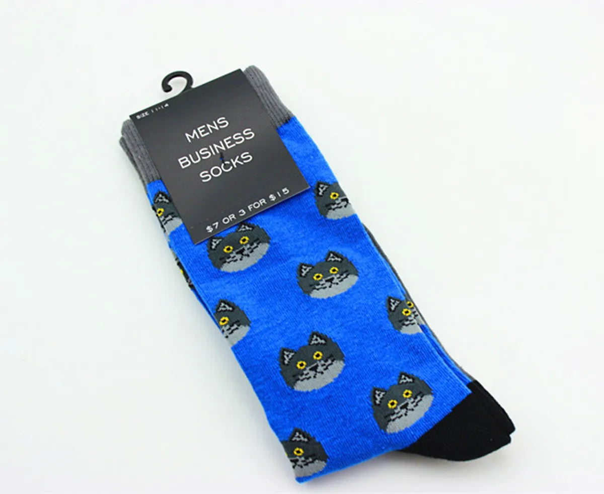 Unisex Cartoon Style Animal Fruit Nylon Cotton Crew Socks A Pair