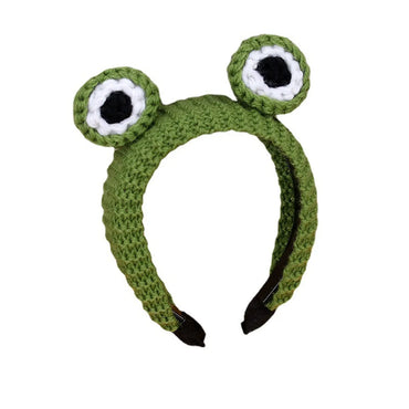 Unisex Cartoon Style Frog Yarn Braid Hair Band