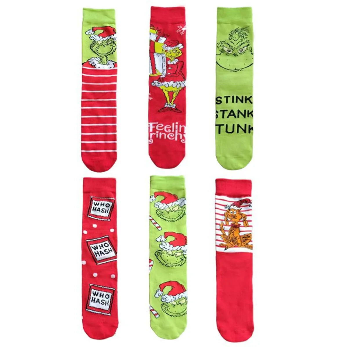 Unisex Cartoon Style Letter Cotton Crew Socks A Pair