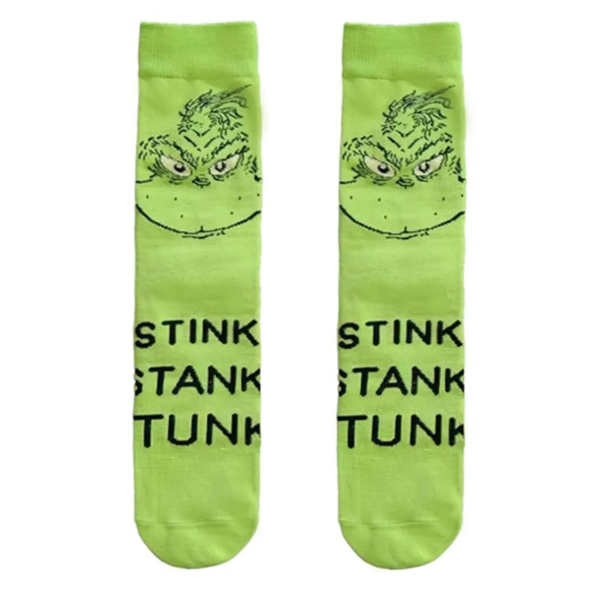 Unisex Cartoon Style Letter Cotton Crew Socks A Pair