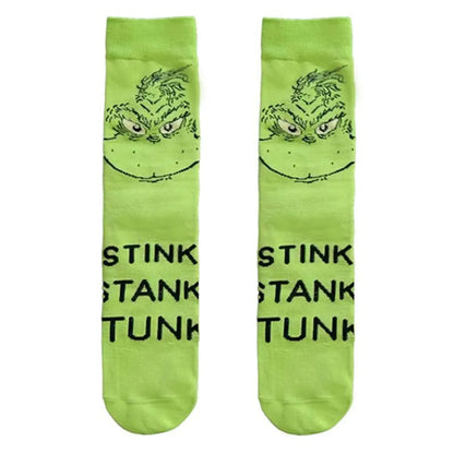 Unisex Cartoon Style Letter Cotton Crew Socks A Pair