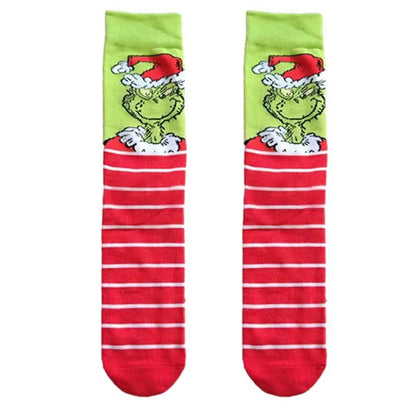 Unisex Cartoon Style Letter Cotton Crew Socks A Pair