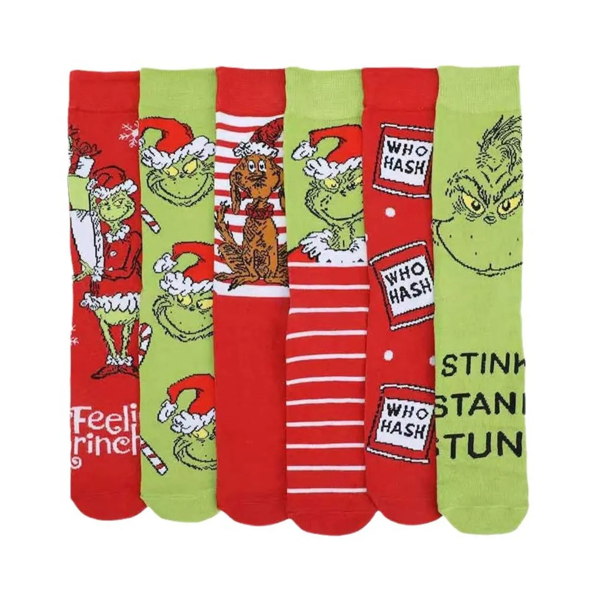 Unisex Cartoon Style Letter Cotton Crew Socks A Pair