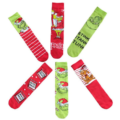 Unisex Cartoon Style Letter Cotton Crew Socks A Pair