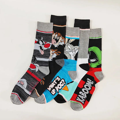 Unisex Cartoon Style Rabbit Duck Polyester Crew Socks A Pair