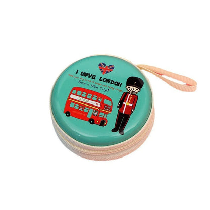 Unisex Cartoon Tinplate Zipper Coin Purses