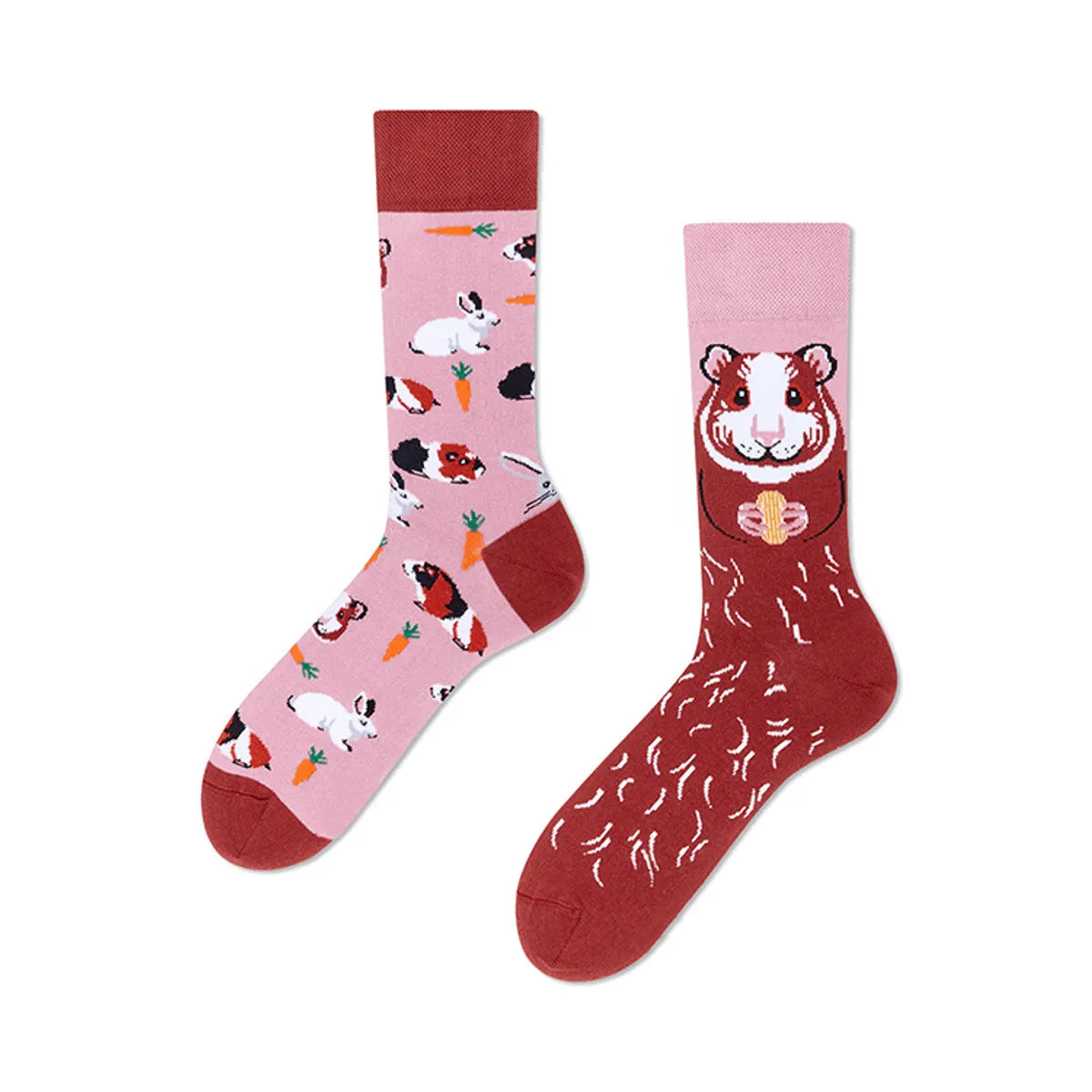 Unisex Casual Animal Cotton Crew Socks A Pair