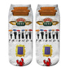 Unisex Casual Cartoon Cotton Crew Socks A Pair