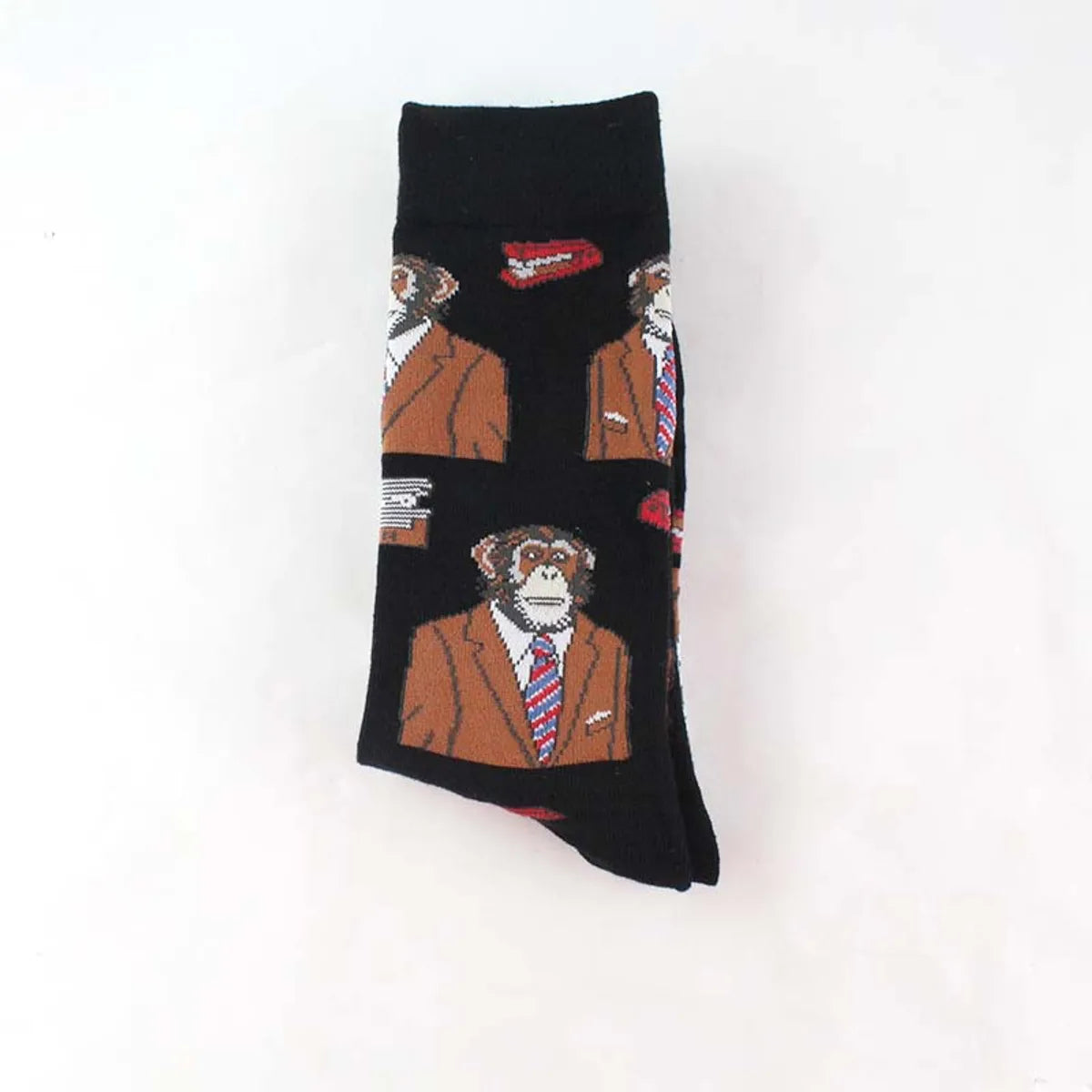 Unisex Casual Cartoon Nylon Cotton Printing Crew Socks A Pair