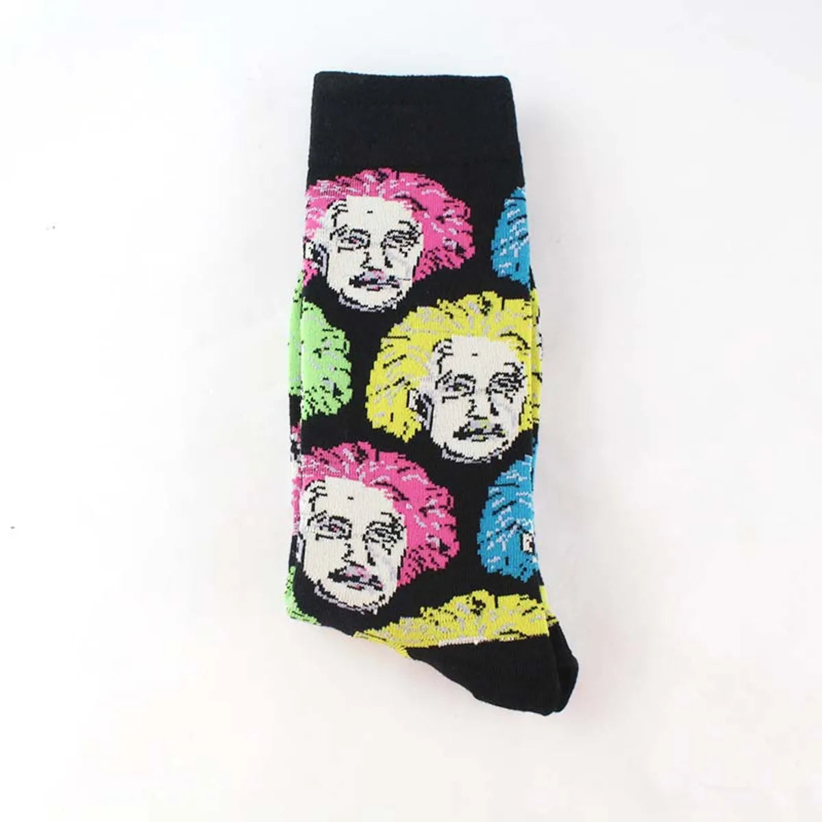 Unisex Casual Cartoon Nylon Cotton Printing Crew Socks A Pair