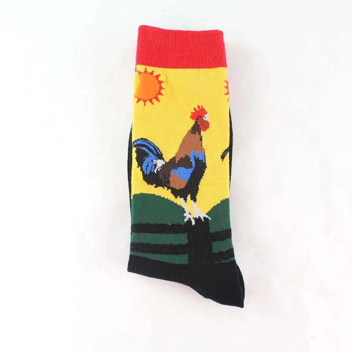 Unisex Casual Cartoon Nylon Cotton Printing Crew Socks A Pair