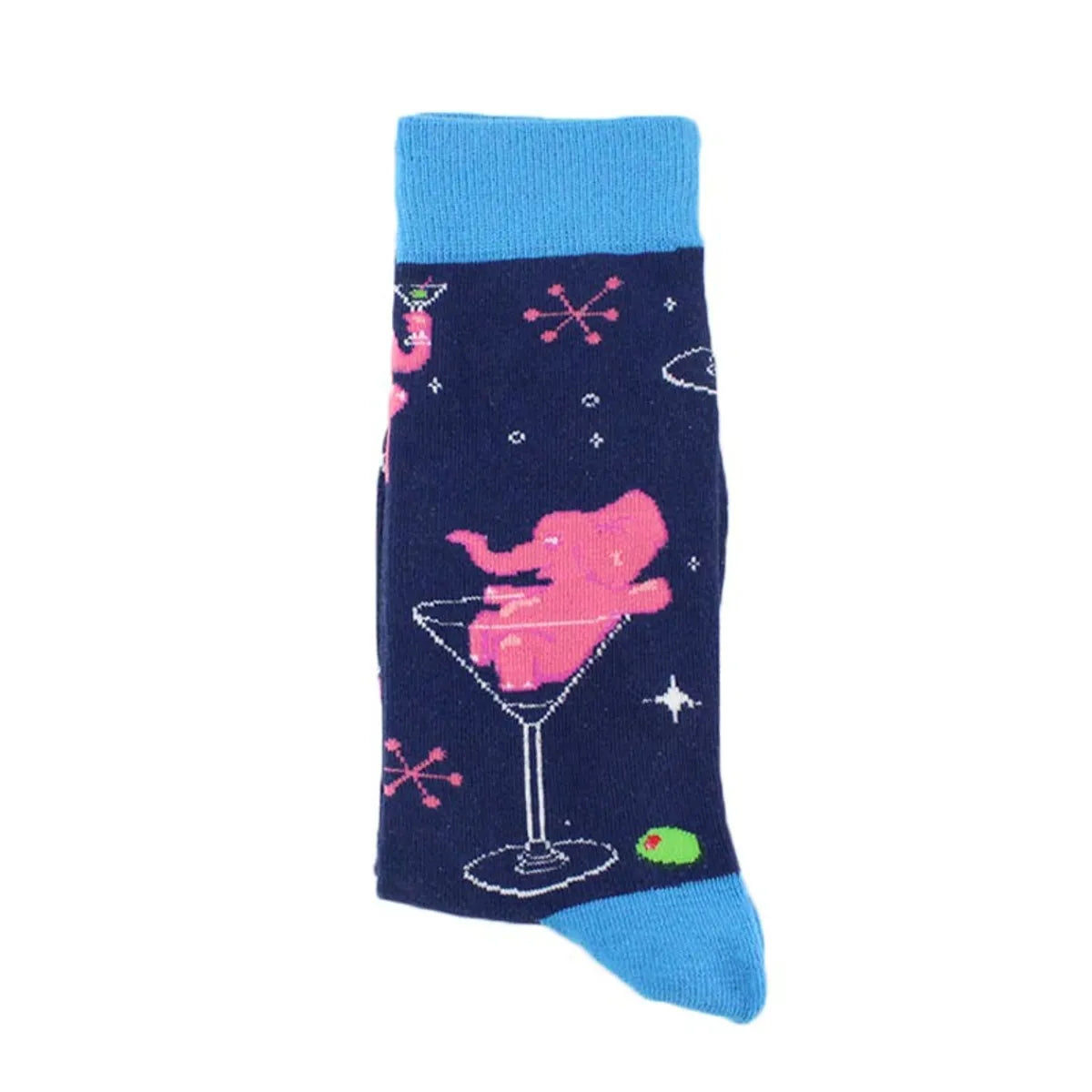 Unisex Casual Cartoon Nylon Cotton Printing Crew Socks A Pair