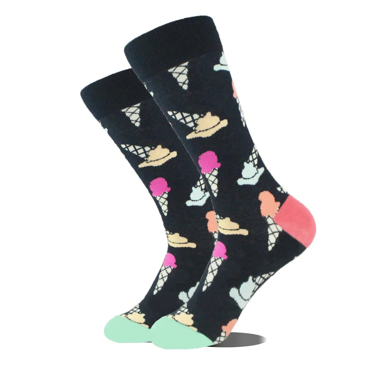 Unisex Casual Cartoon Nylon Cotton Printing Crew Socks A Pair