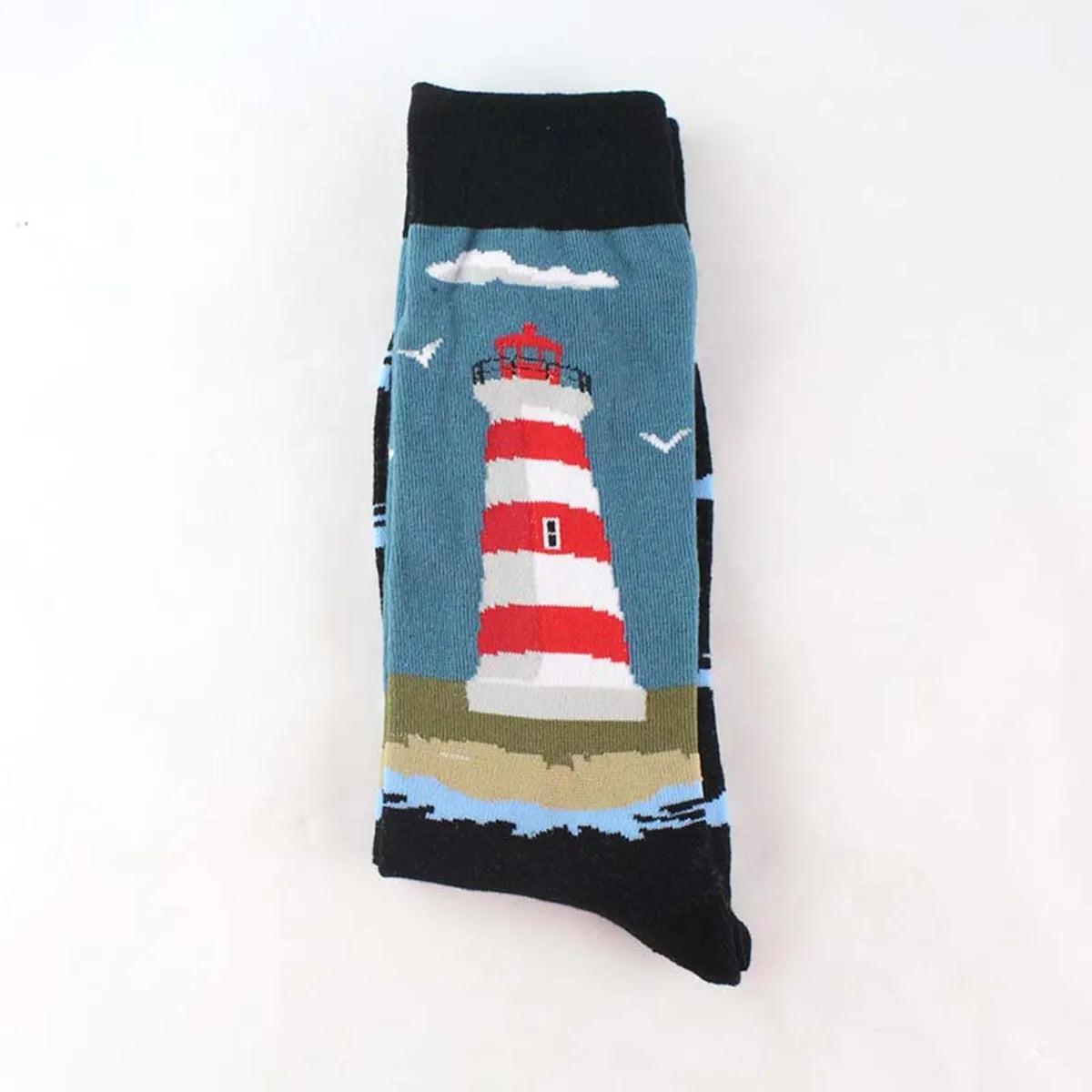 Unisex Casual Cartoon Nylon Cotton Printing Crew Socks A Pair