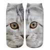 Unisex Casual Cute Cat Polyester Cotton Printing Crew Socks A Pair