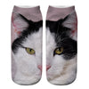 Unisex Casual Cute Cat Polyester Cotton Printing Crew Socks A Pair