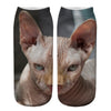 Unisex Casual Cute Cat Polyester Cotton Printing Crew Socks A Pair