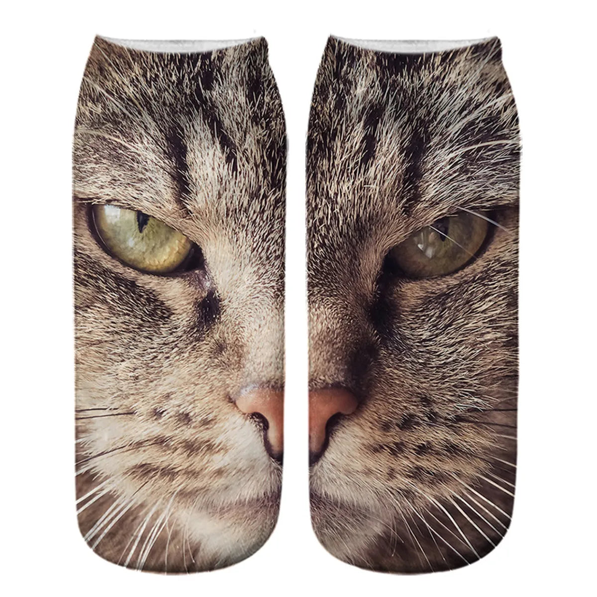 Unisex Casual Cute Cat Polyester Cotton Printing Crew Socks A Pair