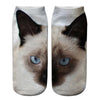 Unisex Casual Cute Cat Polyester Cotton Printing Crew Socks A Pair